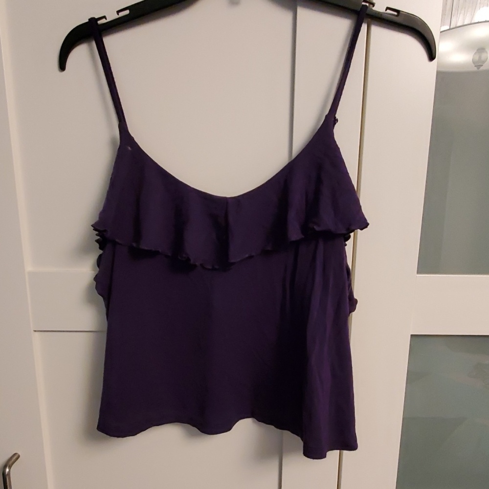 Blue crop top tank